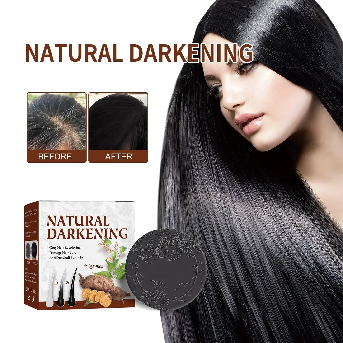 Natural Darkening Polygonum Hair Soap (Original)