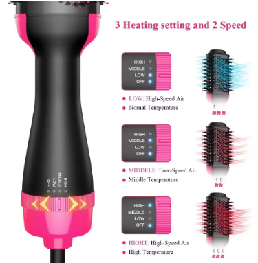 4 in 1 hair straightener curling iron styling comb
